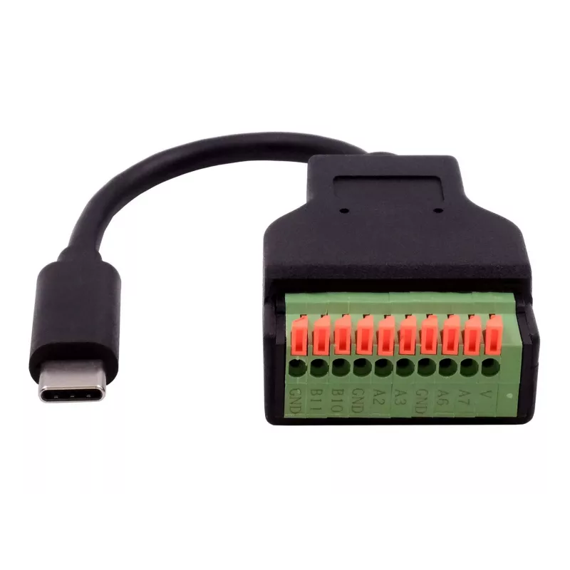EXSYS EX-49125 cavo adattatore USB-C maschio su terminal block a 10 pin con pulsante, 15 cm, USB 3.2 Gen 1