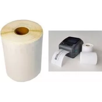 RILLPRINT 57 x 32 mm etichette in polipropilene per termica diretta bianche per stampanti Zebra, adesivo permanente, 1 rotolo, 1000 etichette 85334