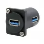 Adattatore EXSYS EX-49154 tipo D USB-A femmina a femmina 90°, USB 3.2 Gen 1