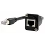 Cavo adattatore EXSYS tipo D RJ45 femmina a maschio, CAT.5e, 20 cm, nero EX-49159