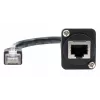 Cavo adattatore EXSYS tipo D RJ45 femmina a maschio, CAT.5e, 20 cm, nero EX-49159