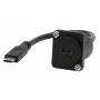 Cavo adattatore EXSYS EX-49166 tipo D USB-C femmina a maschio, USB 3.2 Gen 2, 20 cm, nero