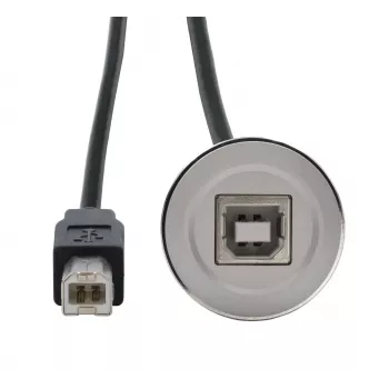 Cavo adattatore da incasso EXSYS EX-49182 USB 2.0, USB B femmina a USB B maschio, 30 cm, case in metallo