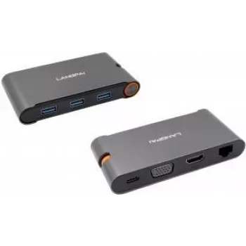Hub in metallo EXSYS EX-1220HM USB 3.2 Gen 1 con 7 porte in 1 per notebook, MateBook e MacBook
