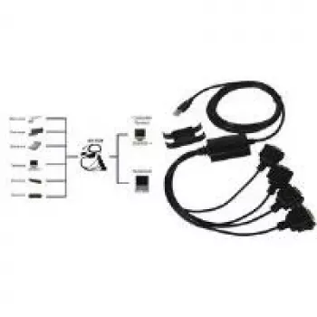 Adattatore EXSYS EX-1324 USB 2.0 a 4 porte RS-232 seriale, case in metallo, chipset FTDI, 921,6 Kbps, connettore DB9