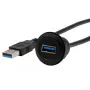 Cavo adattatore da incasso EXSYS EX-49220 USB 3.2 Gen 1, Type-A femmina a maschio, 30 cm, nero