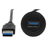 Cavo adattatore da incasso EXSYS EX-49220 USB 3.2 Gen 1, Type-A femmina a maschio, 30 cm, nero