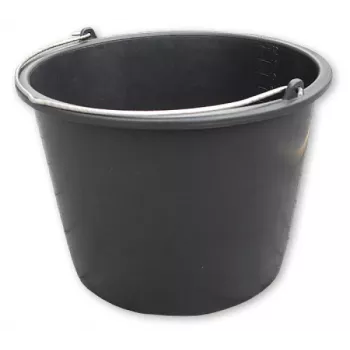 Secchio da costruzione Bradas KTW20 20 L PVC nero rotondo con manico in metallo e scala graduata