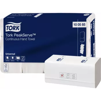 Asciugamani TORK PeakServe® Continuous™ H5 interfold, 1 velo, bianco, 4920 panni (100585)