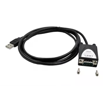 EXSYS EX-1311-2IS adattatore USB 2.0 a RS-232 seriale con chipset FTDI FT232RL, 921,6 Kbps, connettore maschio DB9, cavo 0,8 m