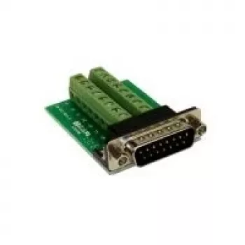EXSYS EX-49010 adattatore D-SUB 15 pin connettore femmina a morsettiera a vite 16 pin, verde/argento