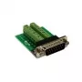 EXSYS EX-49010 adattatore D-SUB 15 pin connettore femmina a morsettiera a vite 16 pin, verde/argento