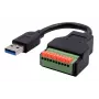 EXSYS EX-49127 cavo adattatore USB-A maschio a morsettiera 10 pin con pulsante, USB 3.2 Gen 1, 15 cm
