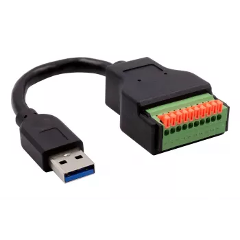 EXSYS EX-49127 cavo adattatore USB-A maschio a morsettiera 10 pin con pulsante, USB 3.2 Gen 1, 15 cm