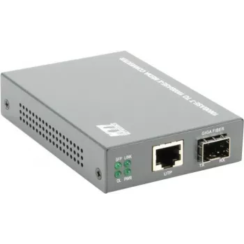 KTI Networks KGC-300 convertitore di media Gigabit Ethernet, RJ45 a SFP, multimodale/monomodale