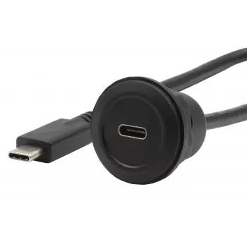 EXSYS EX-49222 cavo adattatore USB-C per montaggio a pannello, USB 3.2 Gen 2, 10Gbps, 100W PD, 30cm