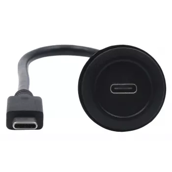 EXSYS EX-49222 cavo adattatore USB-C per montaggio a pannello, USB 3.2 Gen 2, 10Gbps, 100W PD, 30cm