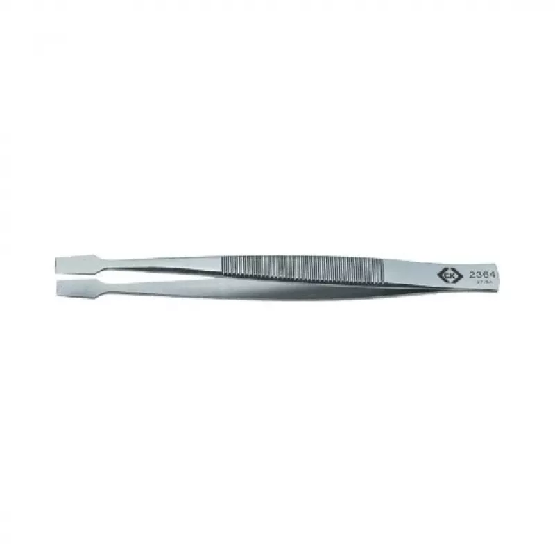 C.K Tools T2364 pinzetta industriale 120 mm acciaio inox punta fine dritta antimagnetica resistente agli acidi