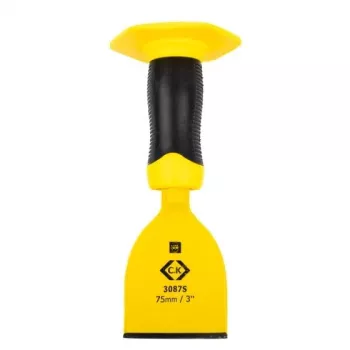 C.K Tools T3087S 3 scalpelli piatti 75 mm larghezza lama, 220 mm lunghezza, gambo esagonale