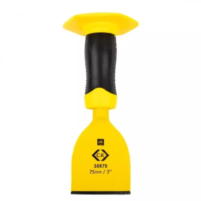 C.K Tools T3087S 3 scalpelli piatti 75 mm larghezza lama, 220 mm lunghezza, gambo esagonale