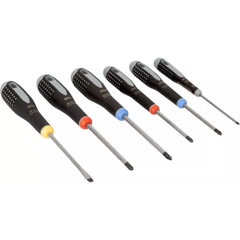 Bahco ERGO set cacciaviti da officina 6 pezzi taglio, Phillips, Pozidriv (BE-9886)
