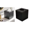 DEFLECTO DEFTISSQU copriportafazzoletti quadrato in similpelle nero