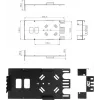 ACT Zero U supporto multifunzione FA2133 – montaggio rack 19 pollici, acciaio, nero