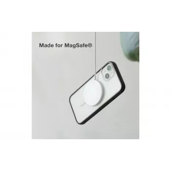 Woodcessories ECO643 custodia per iPhone 14 Plus - cover posteriore ecologica nera e trasparente