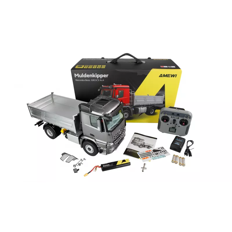 Amewi Mercedes-Benz Arocs ribaltabile 4x4 1:14 RTR antracite (22692)