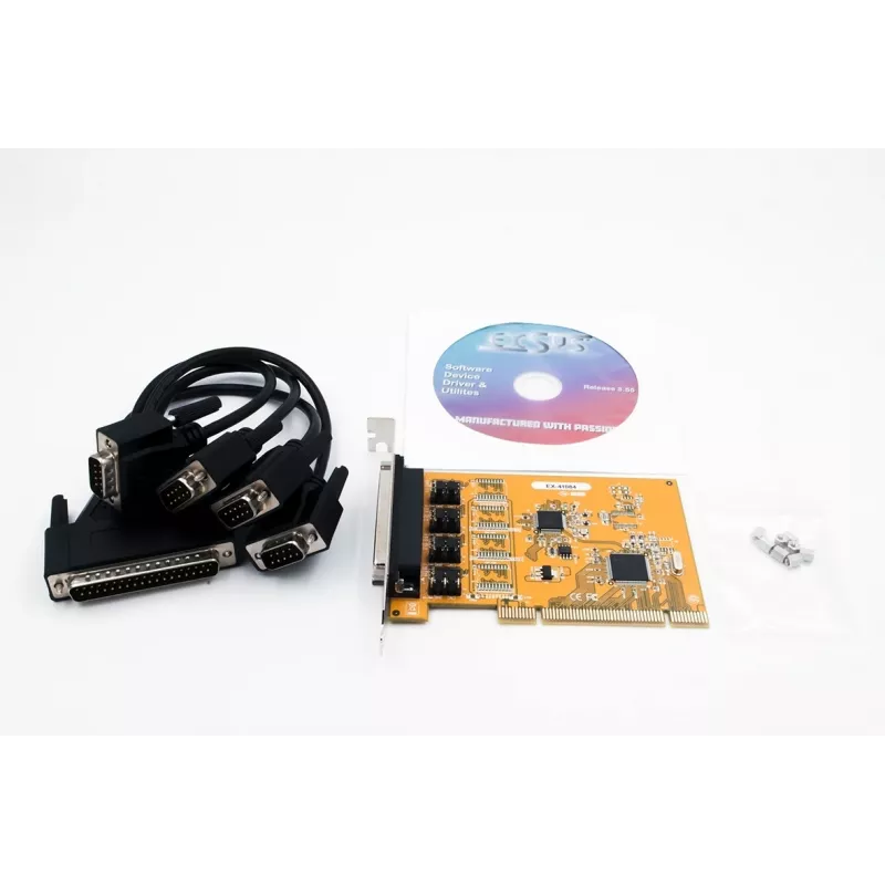 EXSYS Scheda seriale PCI RS-232 4 porte con chipset FTDI (EX-41084)