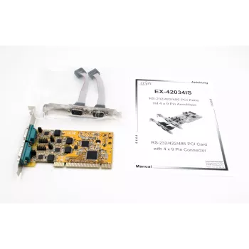 EXSYS EX-42034IS scheda seriale PCI 4 porte RS-232/422/485 con protezione da sovratensione e isolamento ottico