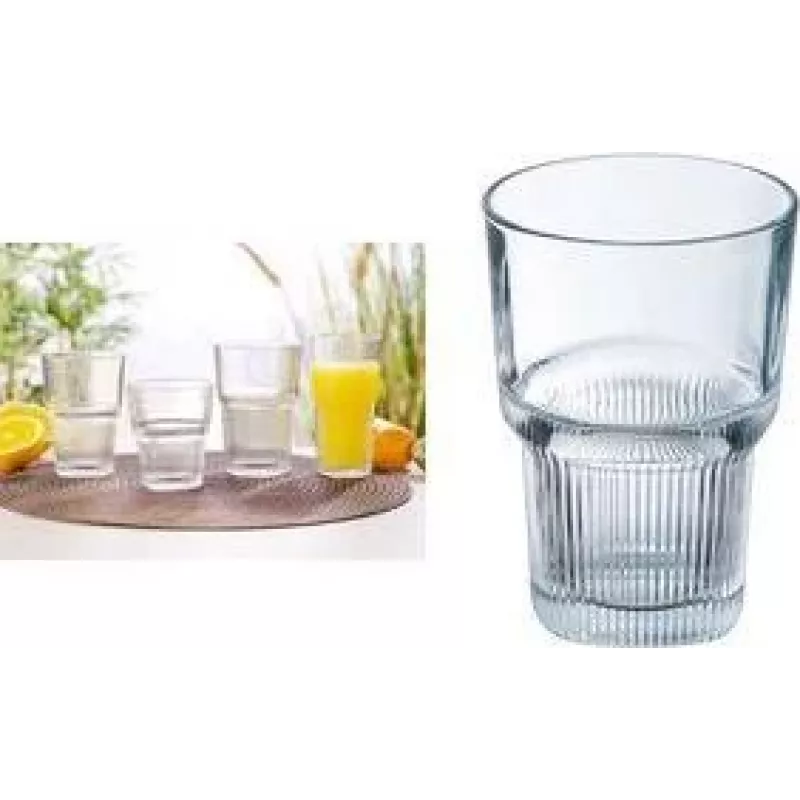 Esmeyer Arcoroc Starline bicchiere 420 ml, vetro temperato, lavabile in lavastoviglie, impilabile, set da 6 384-6735