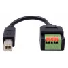 EXSYS Cavo adattatore da connettore maschio USB-B a morsettiera 5 pin con pulsante, USB 2.0, 15 cm EX-49131