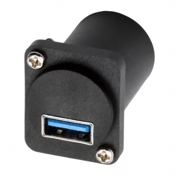 EXSYS EX-49155 Adattatore da incasso USB 3.2 Gen 1 tipo D, da connettore femmina USB-A a connettore femmina USB-B