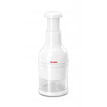 Metaltex Twist taglia cipolle, bianco - taglia verdure manuale con lame in acciaio inox extra affilate 251305014