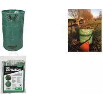 Bradas PICK-UP sacco da giardino pieghevole 270L verde resistente allo strappo idrorepellente TQ-B270