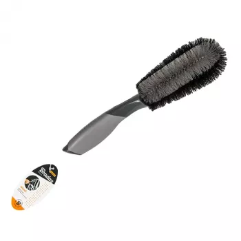 Bradas ES2611 spazzola per ruote, manico in plastica, antracite, setole spesse e morbide, 290 mm