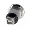 EXSYS EX-49192 adattatore da incasso in metallo USB 2.0 Type-B femmina a femmina