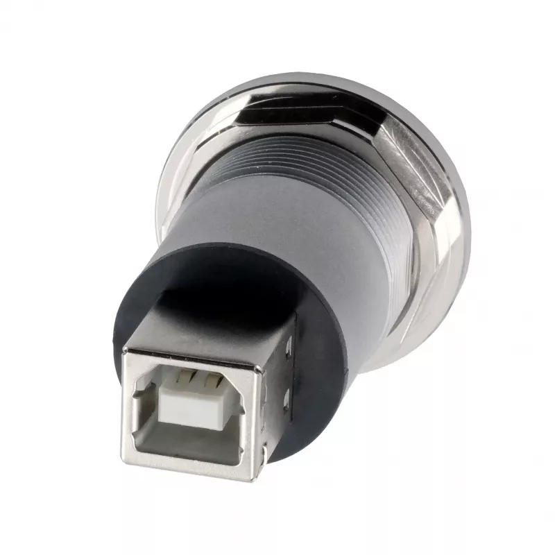 EXSYS EX-49192 adattatore da incasso in metallo USB 2.0 Type-B femmina a femmina