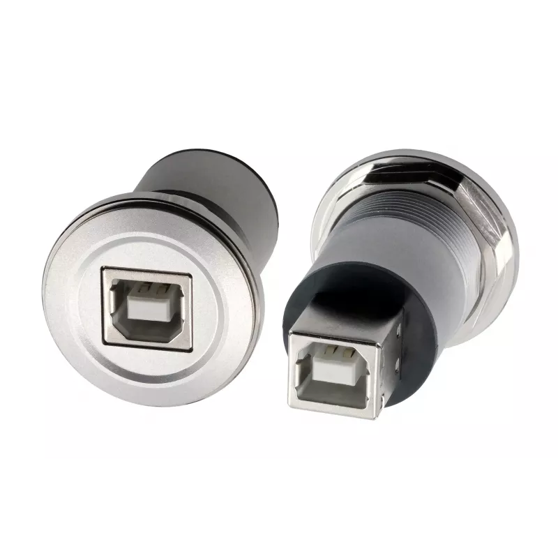 EXSYS EX-49192 adattatore da incasso in metallo USB 2.0 Type-B femmina a femmina