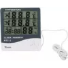 Bradas WL-M21 White Line stazione meteo digitale con sensore esterno di temperatura wireless, temperatura interna/esterna da -10°C a 70°C, bianco