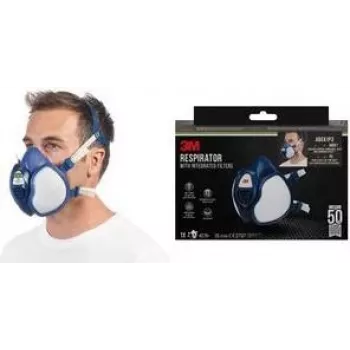 3M semimaschera riutilizzabile maschera respiratoria 4279+, ABEK1P3, blu/bianco, senza manutenzione, filtri integrati 4279-1