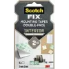 3M Scotch-Fix quadrati di montaggio per interni 25 mm x 25 mm bianco (confezione da 12) 7100263584