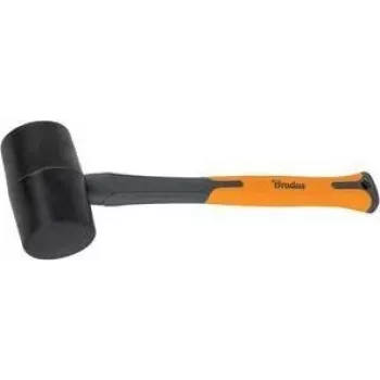 Bradas mazzuolo in gomma 450 g antracite/arancione 340 mm manico in fibra di vetro impugnatura TPR antiscivolo DIY-HF6045