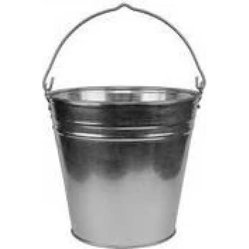 Bradas secchio in acciaio zincato 5 L argento con manico in metallo J5314