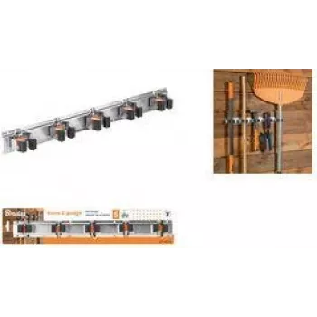 Bradas DIY-HG1212 porta scope e attrezzi a 5 posti con barra in metallo e morsetti a rullo