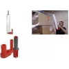 RAADHUIS srotolatore manuale per film estensibile, rosso/grigio plastica, 2 pezzi, per rotoli fino a 500 mm di larghezza, anima 38-76 mm (RD-351196)