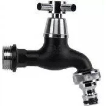 Bradas rubinetto 3/4 pollice con valvola a sfera, ottone cromato nero opaco, 1 pezzo (GKK0T3434BK)