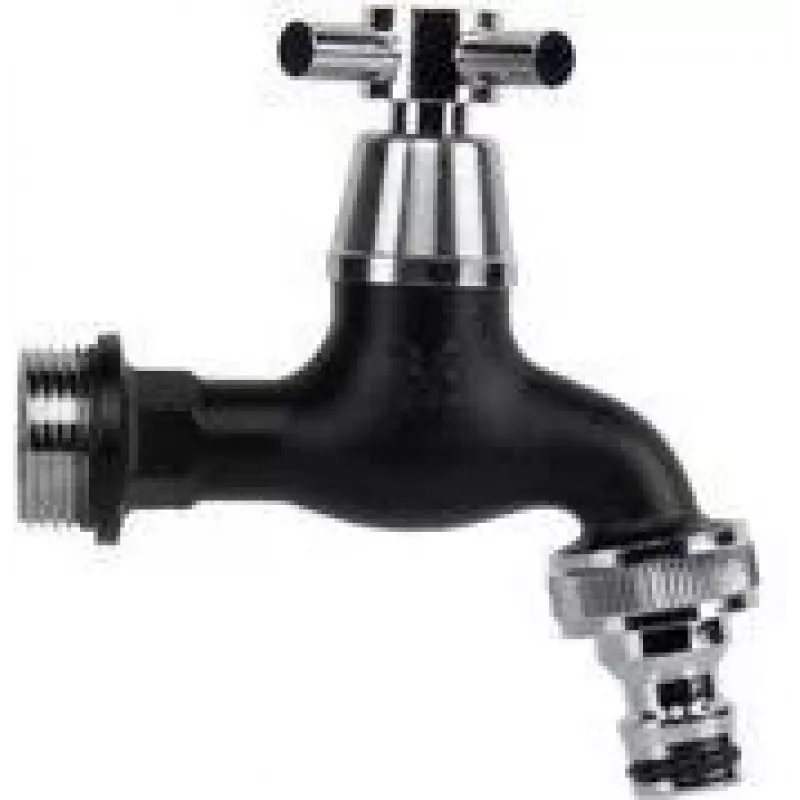 Bradas rubinetto 3/4 pollice con valvola a sfera, ottone cromato nero opaco, 1 pezzo (GKK0T3434BK)