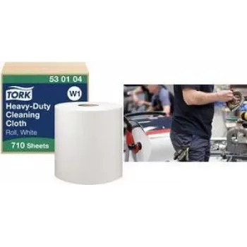 TORK W1 Premium rotolo panno multiuso, 1 velo, bianco, 270 m, extra resistente, tessuto non tessuto, 710 panni, 1 rotolo (530104)